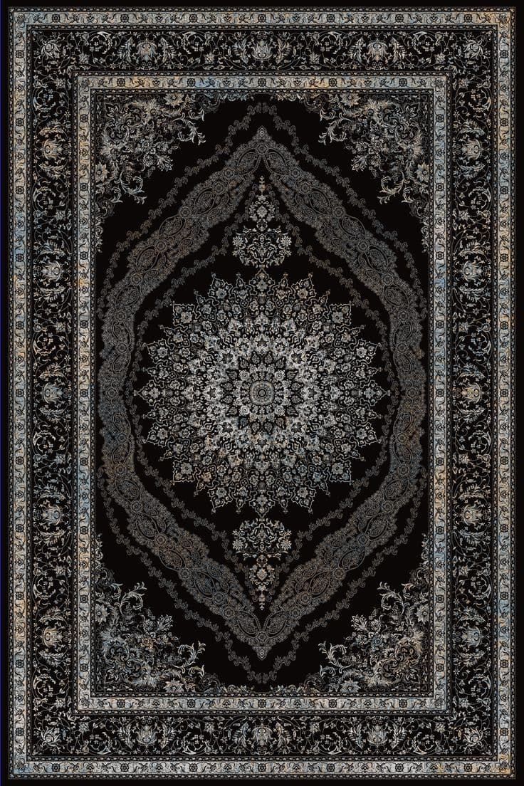 Ornamental textile with an intricate diamond medallion